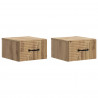 Wisząca Szafka Nocna 2 pcs Dąb artisan 34,5 x 33 x 20 cm