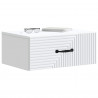 Wisząca Szafka Nocna z szufladą 2 pcs Biały 49 x 34,5 x 20 cm
