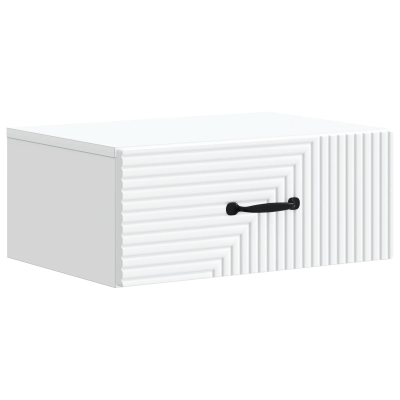 Wisząca Szafka Nocna z szufladą 2 pcs Biały 49 x 34,5 x 20 cm