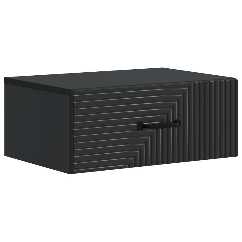 Wisząca Szafka Nocna z szufladą 2 pcs Czarny 49 x 34,5 x 20 cm