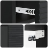 Wisząca Szafka Nocna z szufladą 2 pcs Czarny 49 x 34,5 x 20 cm
