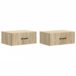 Wisząca Szafka Nocna 2 pcs dąb Sonoma 49 x 34,5 x 20 cm