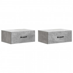 Wisząca Szafka Nocna 2 pcs Betonowy szary 49 x 34,5 x 20 cm