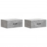 Wisząca Szafka Nocna 2 pcs Betonowy szary 49 x 34,5 x 20 cm