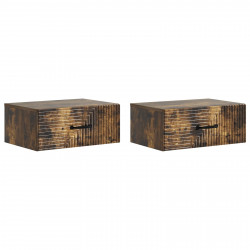 Wisząca Szafka Nocna 2 pcs Dąb wędzony 49 x 34,5 x 20 cm