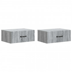Wisząca Szafka Nocna 2 pcs Szary Sonoma 49 x 34,5 x 20 cm