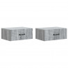 Wisząca Szafka Nocna 2 pcs Szary Sonoma 49 x 34,5 x 20 cm