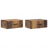 Wisząca Szafka Nocna 2 pcs Stare drewno 49 x 34,5 x 20 cm