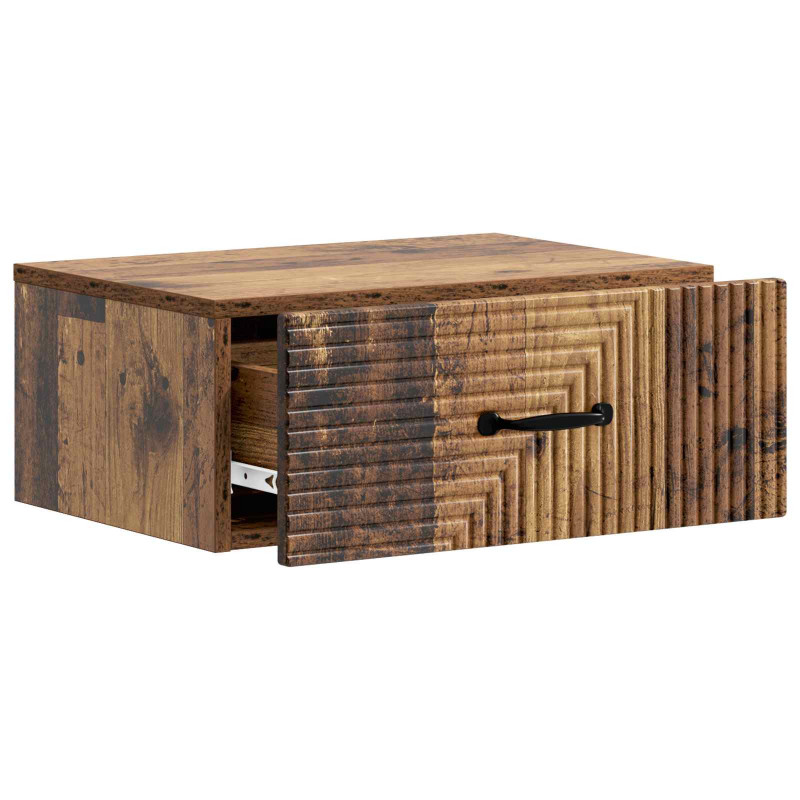 Wisząca Szafka Nocna 2 pcs Stare drewno 49 x 34,5 x 20 cm