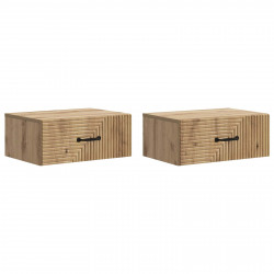 Wisząca Szafka Nocna 2 pcs Dąb artisan 49 x 34,5 x 20 cm