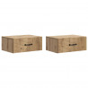Wisząca Szafka Nocna 2 pcs Dąb artisan 49 x 34,5 x 20 cm