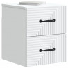 Wisząca Szafka Nocna z szufladą 2 pcs Biały 34,5 x 33 x 40 cm