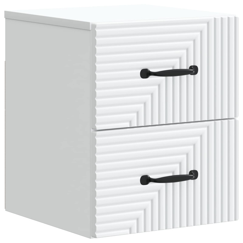 Wisząca Szafka Nocna z szufladą 2 pcs Biały 34,5 x 33 x 40 cm