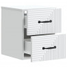 Wisząca Szafka Nocna z szufladą 2 pcs Biały 34,5 x 33 x 40 cm