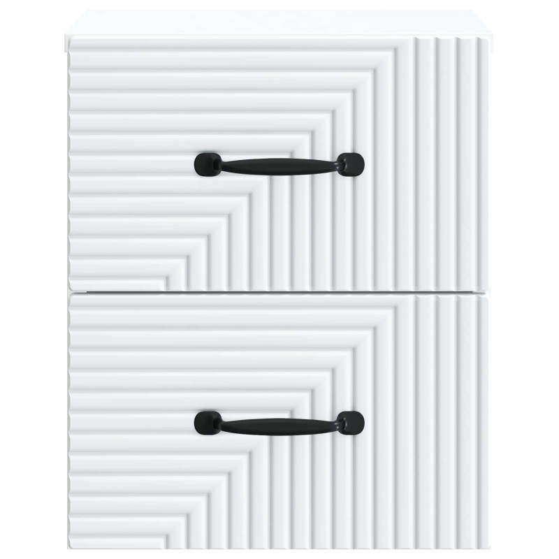 Wisząca Szafka Nocna z szufladą 2 pcs Biały 34,5 x 33 x 40 cm