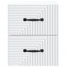 Wisząca Szafka Nocna z szufladą 2 pcs Biały 34,5 x 33 x 40 cm
