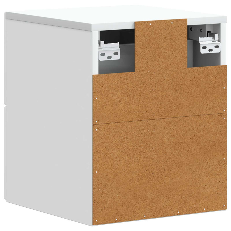 Wisząca Szafka Nocna z szufladą 2 pcs Biały 34,5 x 33 x 40 cm