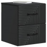 Wisząca Szafka Nocna z szufladą 2 pcs Czarny 34,5 x 33 x 40 cm