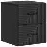 Wisząca Szafka Nocna z szufladą 2 pcs Czarny 34,5 x 33 x 40 cm