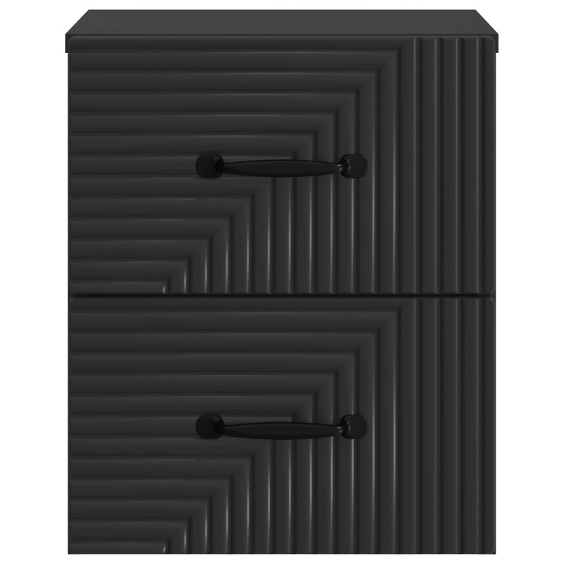Wisząca Szafka Nocna z szufladą 2 pcs Czarny 34,5 x 33 x 40 cm
