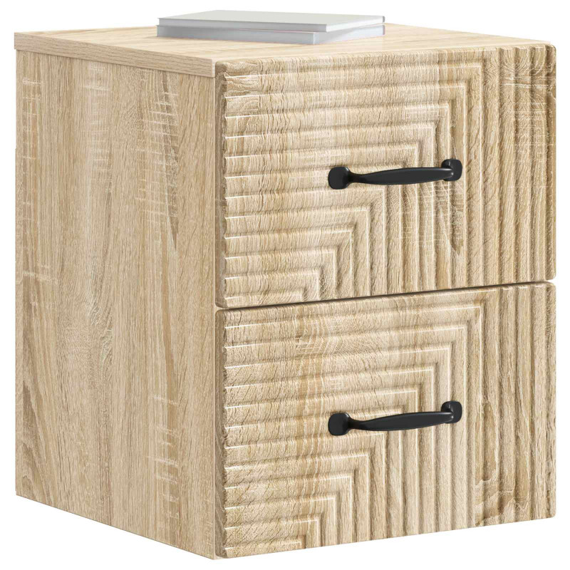 Wisząca Szafka Nocna 2 pcs dąb Sonoma 34,5 x 33 x 40 cm