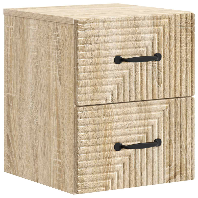 Wisząca Szafka Nocna 2 pcs dąb Sonoma 34,5 x 33 x 40 cm