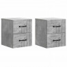 Wisząca Szafka Nocna 2 pcs Betonowy szary 34,5 x 33 x 40 cm