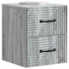 Wisząca Szafka Nocna 2 pcs Szary Sonoma 34,5 x 33 x 40 cm