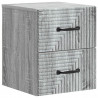 Wisząca Szafka Nocna 2 pcs Szary Sonoma 34,5 x 33 x 40 cm