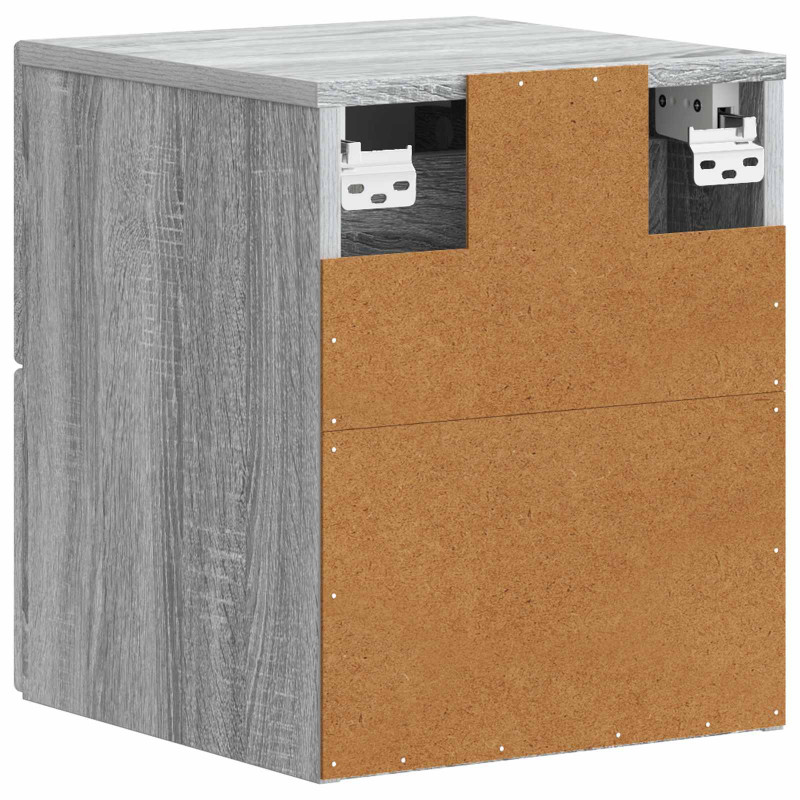 Wisząca Szafka Nocna 2 pcs Szary Sonoma 34,5 x 33 x 40 cm