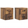 Wisząca Szafka Nocna 2 pcs Stare drewno 34,5 x 33 x 40 cm