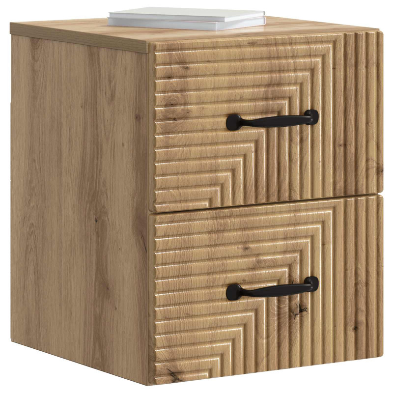 Wisząca Szafka Nocna 2 pcs Dąb artisan 34,5 x 33 x 40 cm