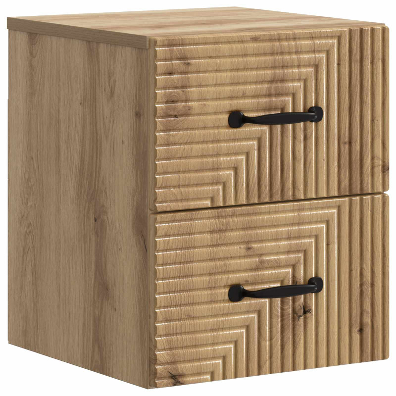 Wisząca Szafka Nocna 2 pcs Dąb artisan 34,5 x 33 x 40 cm