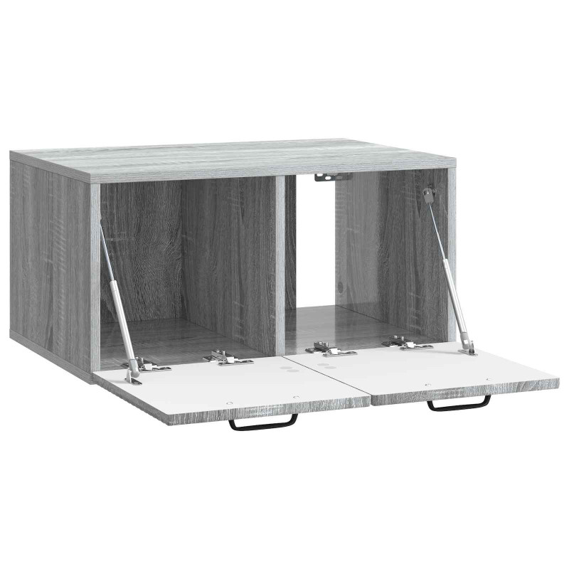 Szafka RTV montowana na ścianie Szary Sonoma 59,5 x 41 x 30 cm