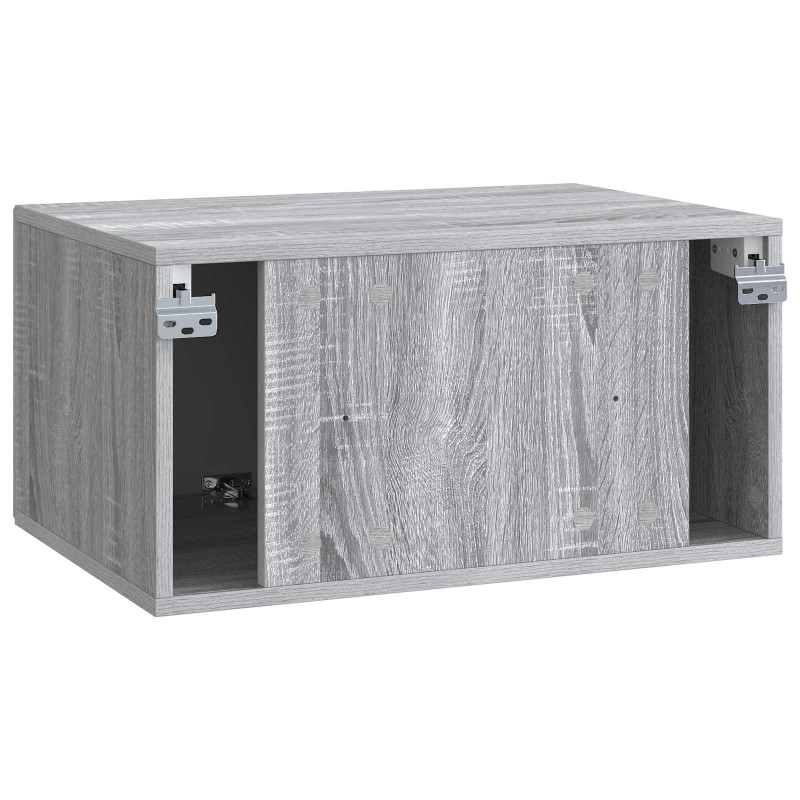 Szafka RTV montowana na ścianie Szary Sonoma 59,5 x 41 x 30 cm