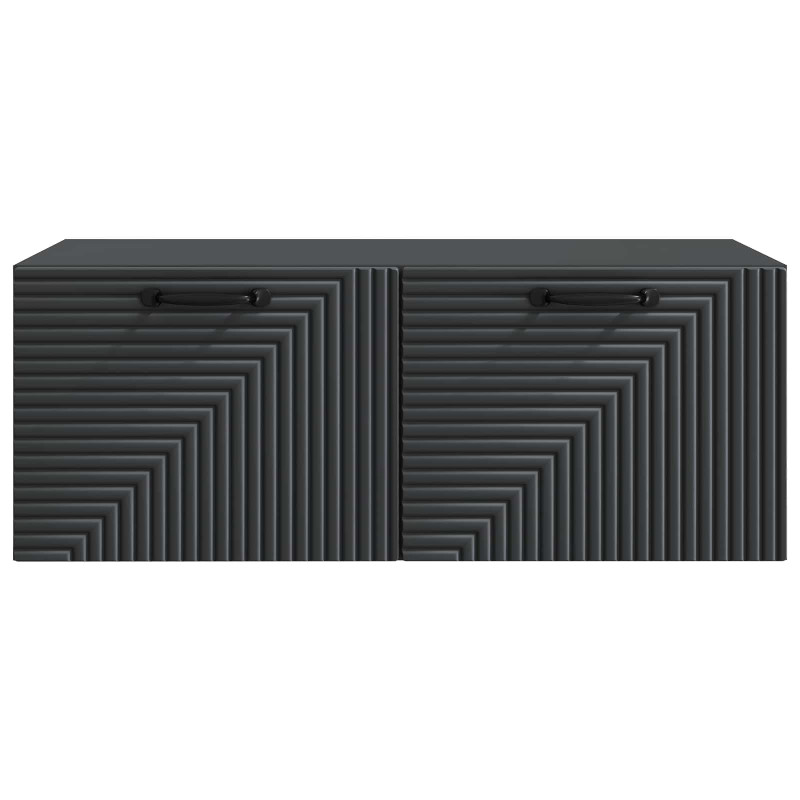 Szafka RTV montowana na ścianie Czarny 78,5 x 41 x 30 cm