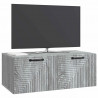 Szafka RTV montowana na ścianie Szary Sonoma 78,5 x 41 x 30 cm