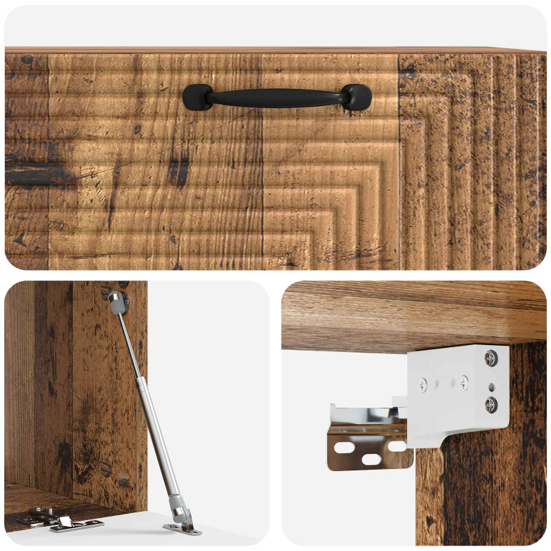 Szafka RTV montowana na ścianie Stare drewno 78,5 x 41 x 30 cm