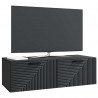 Szafka RTV montowana na ścianie Czarny 98 x 41 x 30 cm