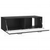 Szafka RTV montowana na ścianie Czarny 98 x 41 x 30 cm