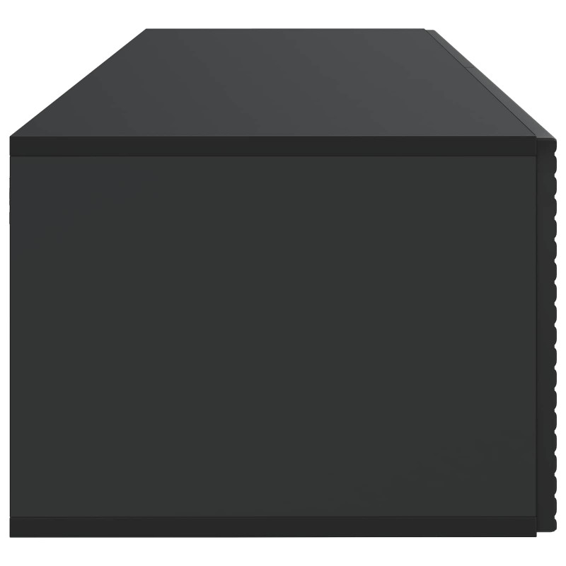 Szafka RTV montowana na ścianie Czarny 98 x 41 x 30 cm