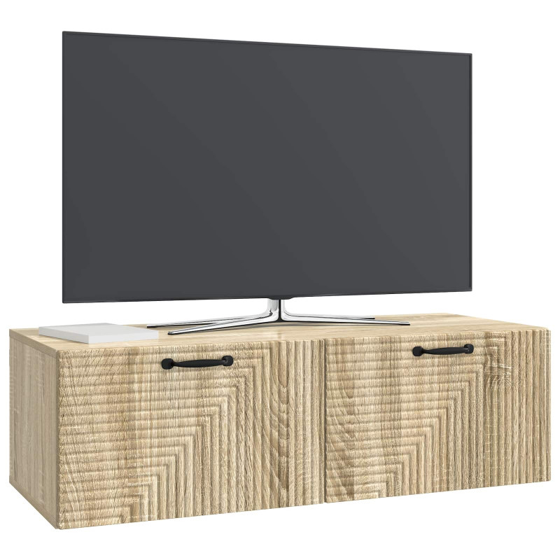Szafka RTV montowana na ścianie dąb Sonoma 98 x 41 x 30 cm