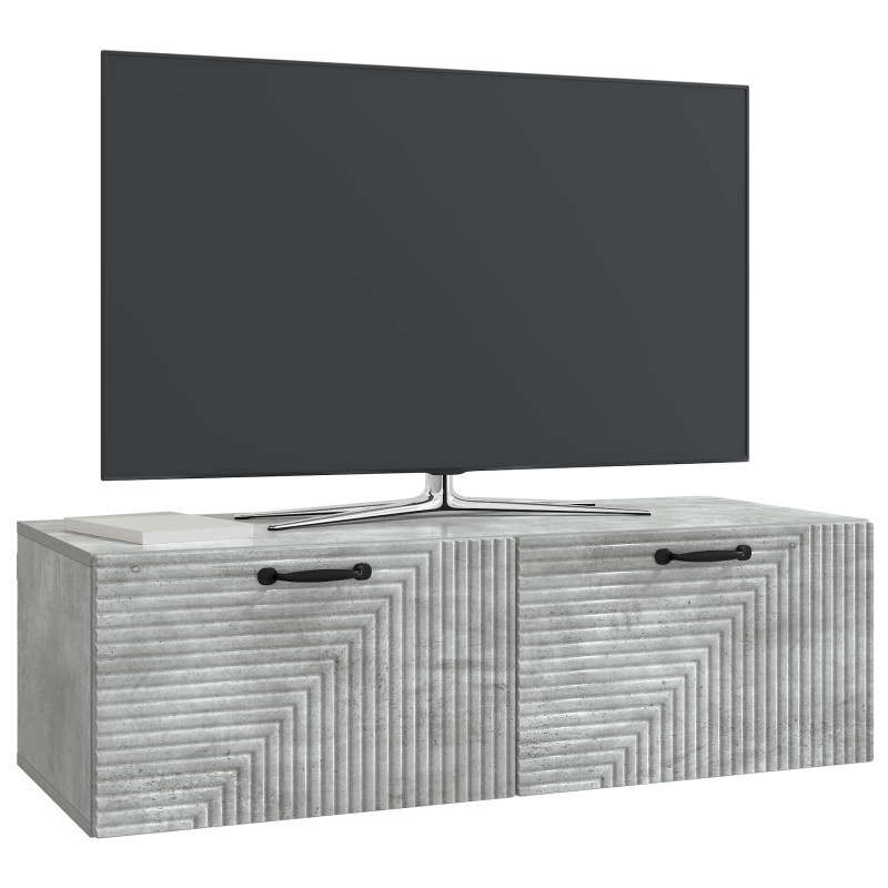 Szafka RTV montowana na ścianie Betonowy szary 98 x 41 x 30 cm