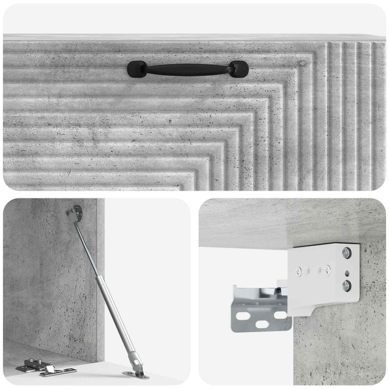Szafka RTV montowana na ścianie Betonowy szary 98 x 41 x 30 cm