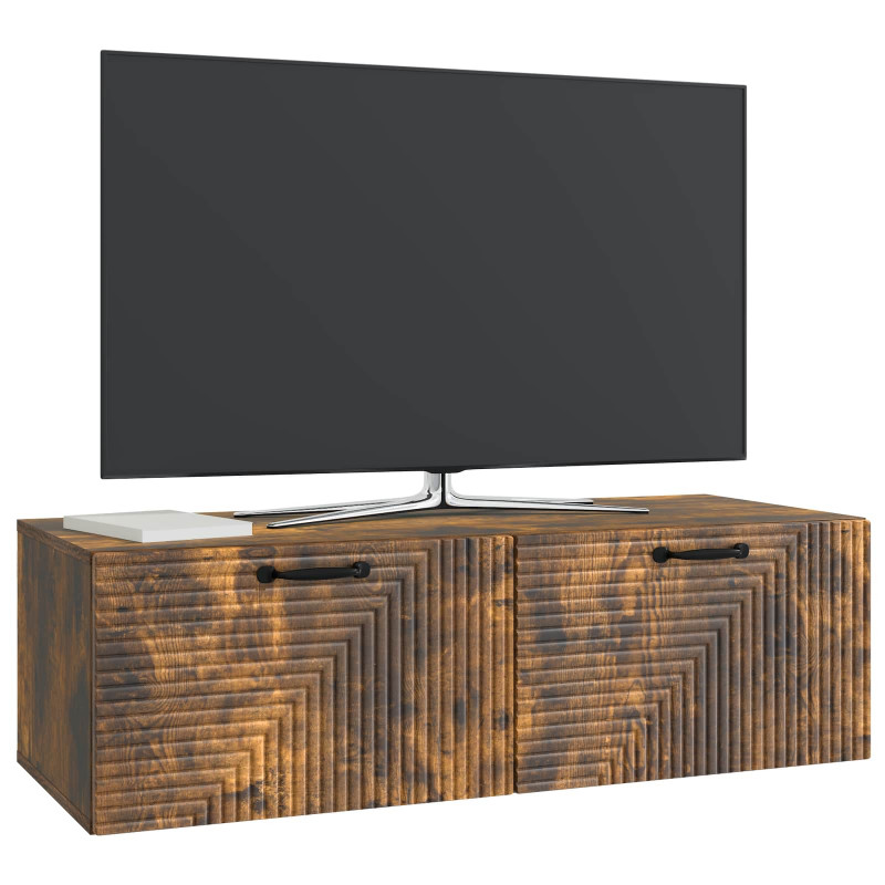 Szafka RTV montowana na ścianie Dąb wędzony 98 x 41 x 30 cm