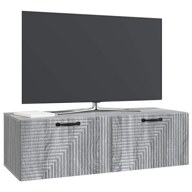 Szafka RTV montowana na ścianie Szary Sonoma 98 x 41 x 30 cm