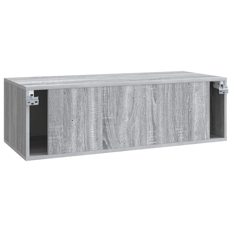 Szafka RTV montowana na ścianie Szary Sonoma 98 x 41 x 30 cm