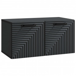 Szafka RTV montowana na ścianie Czarny 59,5 x 31 x 30 cm
