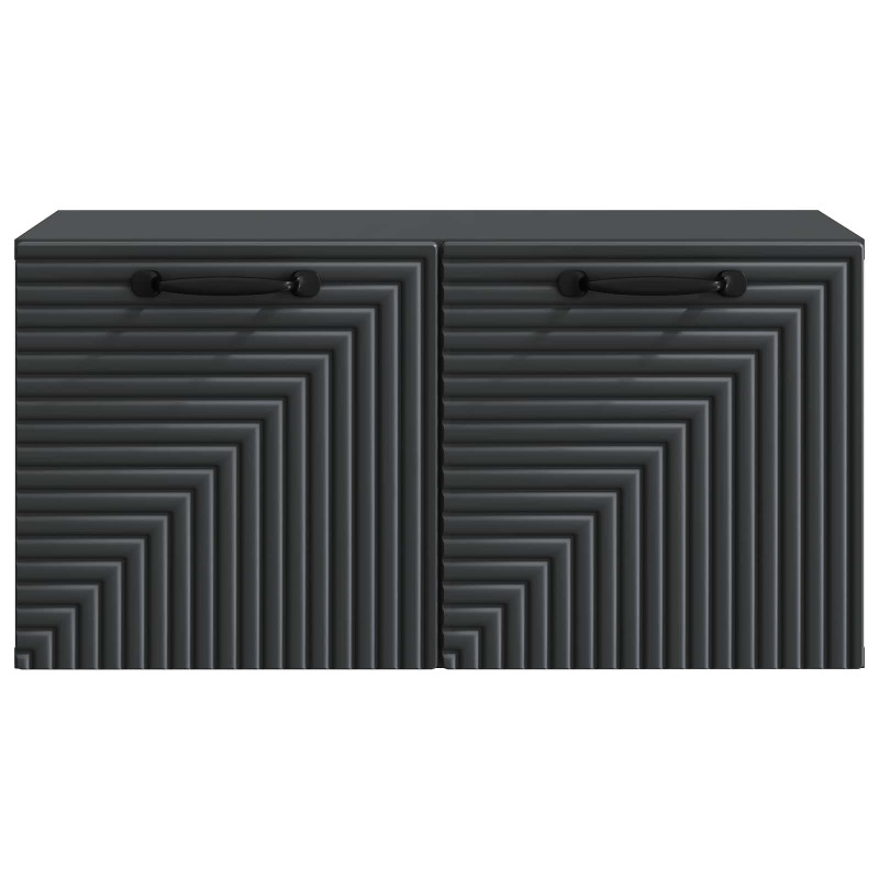 Szafka RTV montowana na ścianie Czarny 59,5 x 31 x 30 cm