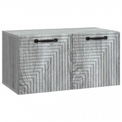 Szafka RTV montowana na ścianie Szary Sonoma 59,5 x 31 x 30 cm